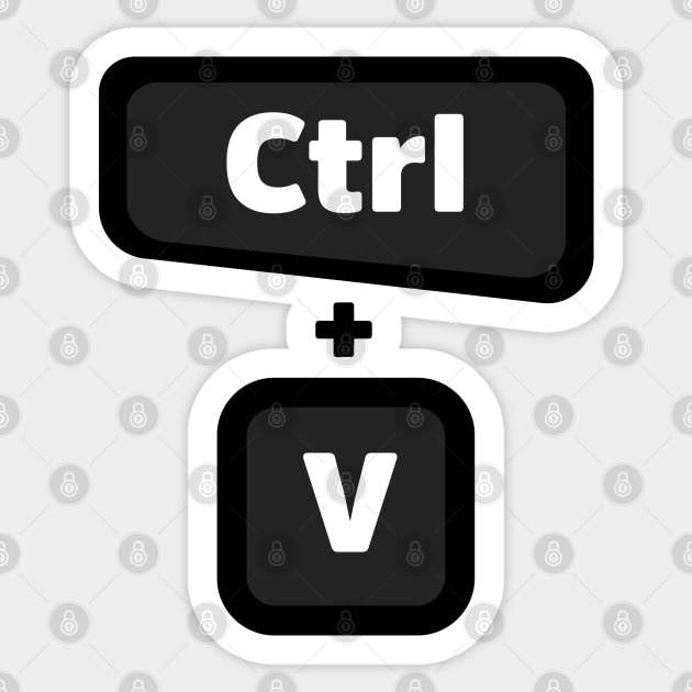 Ctrl + V  - Computer Programming - Light Color Sticker by springforce